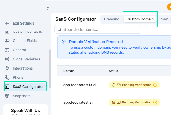 Custom Domain